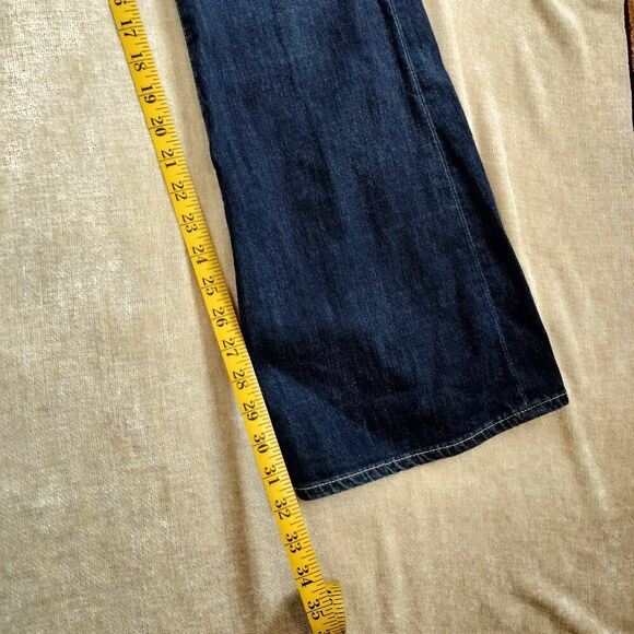 Paige Bell Canyon Low Rise Dark Wash Flare Bell Bottom Jeans Size 30 Petite - Picture 5 of 10